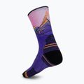 Damensocken Smartwool Hike Mountain Sunrise Print Crew deep navy 2