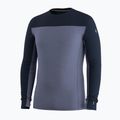 Herren Funktionsshirt langärmlig Smartwool Classic Thermal Merino Base Layer Colorblock Crew Boxed deep navy/nightfall 3