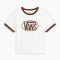 Damen T-Shirt Vans Center Chest Ringer Tee egret