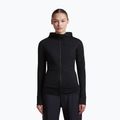 Damen-Trekkingsweatshirt Icebreaker Merino 200 Realfleece Descender Half Zip Hoodie black
