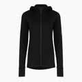 Damen-Trekkingsweatshirt Icebreaker Merino 300 Realfleece Descender Zip Hoodie black