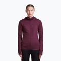 Damen-Trekkingsweatshirt Icebreaker Merino 300 Realfleece Descender Zip Hoodie dark berry