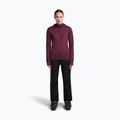 Damen-Trekkingsweatshirt Icebreaker Merino 300 Realfleece Descender Zip Hoodie dark berry 2