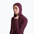 Damen-Trekkingsweatshirt Icebreaker Merino 300 Realfleece Descender Zip Hoodie dark berry 5