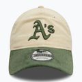 Neue Ära Block Cord 9Twenty Oakland Athletics Baseballmütze hellbeige 2