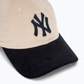 Neue Era Block Cord 9Twenty New York Yankees Baseballmütze hellbeige 3