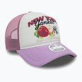 Neue Ära Obst Grafiken Trucker New York Yankees dunkel rosa Baseballmütze