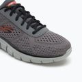 Herren Schuhe Skechers Track Leshur charcoal/orange 7