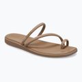 Damen-Pantoletten Crocs Miami Toe Loop Sandal milk chocolate 8