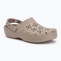 Crocs Classic Floral Cutout Clog Flip-Flops taupe 2