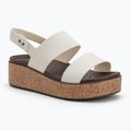 Crocs Brooklyn Cork Low Wedge Damen Kreide Sandalen