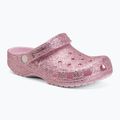 Kinder-Flip-Flops Crocs Classic Chunky Glitter pink milk
