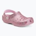 Kinder-Flip-Flops Crocs Classic Chunky Glitter pink milk 2
