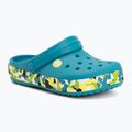 Kinder-Flip-Flops Crocs Crockband Glow Confetti Band turbo teal/multi