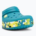 Kinder-Flip-Flops Crocs Crockband Glow Confetti Band turbo teal/multi 8