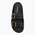 Damen-Pantoletten Crocs Saturday Metallic Buckle black 5