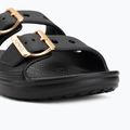 Damen-Pantoletten Crocs Saturday Metallic Buckle black 7