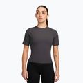 Damen-T-Shirt Nike Zenvy Rib Dri-Fit thunder grey/white