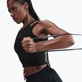 Damen Trainingstop Nike One Fitted Dri-Fit Cropped Tank schwarz/dunkel rauchgrau 4