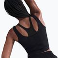 Damen Trainingstop Nike One Fitted Dri-Fit Cropped Tank schwarz/dunkel rauchgrau 5
