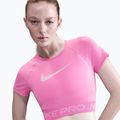 Nike Pro Dri-Fit Grafik Cropped verspieltes rosa/rosa Schaumstoff/weißes Damen Trainingstop 4