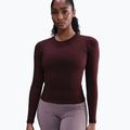 Damen-Langarmshirt Nike One Fitted Dri-Fit burgundy crush/white