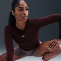 Damen-Langarmshirt Nike One Fitted Dri-Fit burgundy crush/white 5