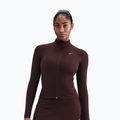 Damen-Trainingspullover Nike One Fitted Dri-Fit Full-Zip burgundy crush/white