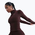 Damen-Trainingspullover Nike One Fitted Dri-Fit Full-Zip burgundy crush/white 4