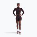 Damen-Langarmshirt Nike One Fitted Dri-Fit 1/4 Zip Mid Layer burgundy crush/white 2