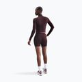 Damen-Langarmshirt Nike One Fitted Dri-Fit 1/4 Zip Mid Layer burgundy crush/white 3
