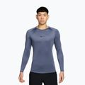 Herren Trainings-Longsleeve Nike Pro Dri-Fit Tight Fitness diffused blue/black
