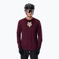 Herren-Radlongsleeve Fox Racing Ranger Fox Head LS dark maroon