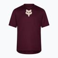 Herren-Fahrradtrikot Fox Racing Ranger Fox Head SS dark maroon 5