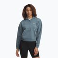 Damen-Hoodie Under Armour Rival Fleece Piped HZ Hoodie jasper blue/white
