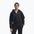 Damen-Sweatshirt Under Armour Rival Fleece Piped HZ Hoodie schwarz/weiß