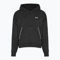 Hoodie Sweatshirt Damen Under Armour Rival Fleece Piped HZ Hoodie black/white 3