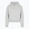 Hoodie Sweatshirt Damen Under Armour Rival Fleece Piped HZ Hoodie mod gray light heather/white 3