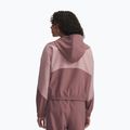 Jacke Damen Under Armour Rival Woven Hoody maroon mist tourmaline pink/maroon mist 2