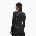 Damen Trainings-Longsleeve Under Armour ColdGear Textured 1/2 Zip black/white/metallic silver 3