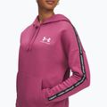 Damen-Hoodie Under Armour Icon Fleece Taped Hoody fuchsia dusk/white 3
