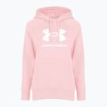 Hoodie Sweatshirt Damen Under Armour Rival Fleece Big Logo Hoody prime pink/white 3