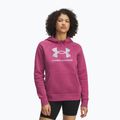 Hoodie Sweatshirt Damen Under Armour Rival Feelce Shimmer Hoody fuchsia dusk/irisdescent