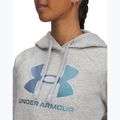 Hoodie Sweatshirt Damen Under Armour Rival Feelce Shimmer Hoody mod gray light heather/iridescent 3