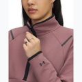 Damen-Trainingssweatshirt Under Armour Unstoppable Fleece HZ maroon mist/black 3