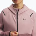 Damen-Sweatshirt Under Armour Unstoppable Fleece HZ tourmaline pink/maroon mist/black 3