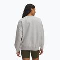 Hoodie Sweatshirt Damen Under Armour Rival Fleece Varsity Crew halo gray light heather/expedition green 2