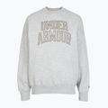 Hoodie Sweatshirt Damen Under Armour Rival Fleece Varsity Crew halo gray light heather/expedition green 3