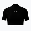 Damen-Trainingsshirt Under Armour HeatGear Crop Mock ultimate black/white
