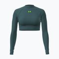 Damen Trainings-Longsleeve Under Armour HeatGear Crop Mock rack green/hyper green